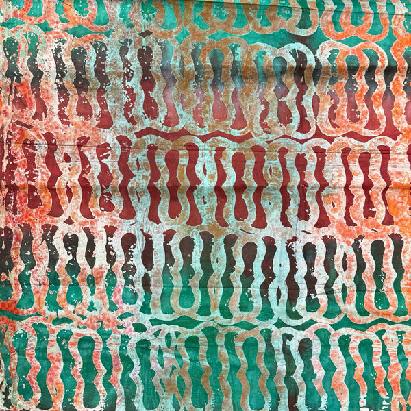 African Fabric Wax Batik #3054 - Ananse Village