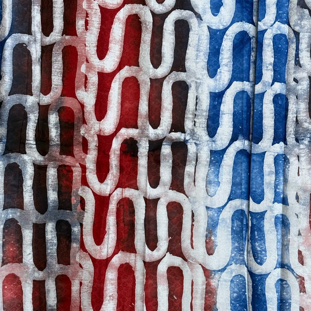 African Fabric Wax Batik #3059 - Ananse Village