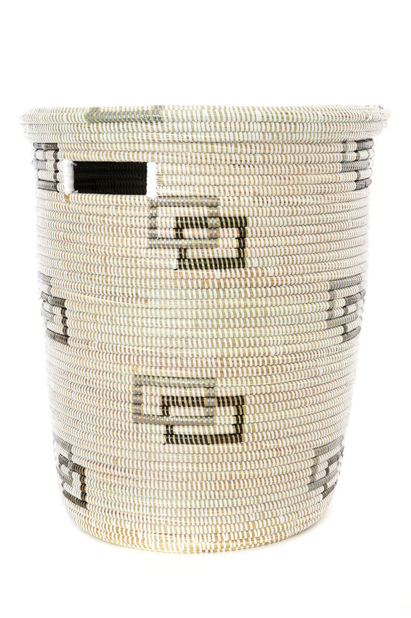 Floating Squares Flat Lid Storage Basket - Ananse Village