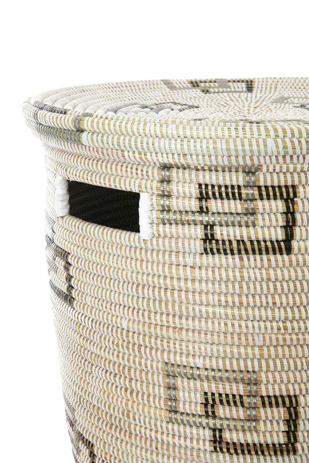 Floating Squares Flat Lid Storage Basket - Ananse Village