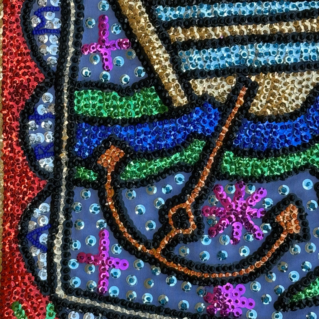 Haitian Drapo Vodou Flag 105 - Ananse Village