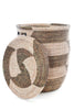 Herringbone Flat Lid Hamper Basket Senegal - Ananse Village