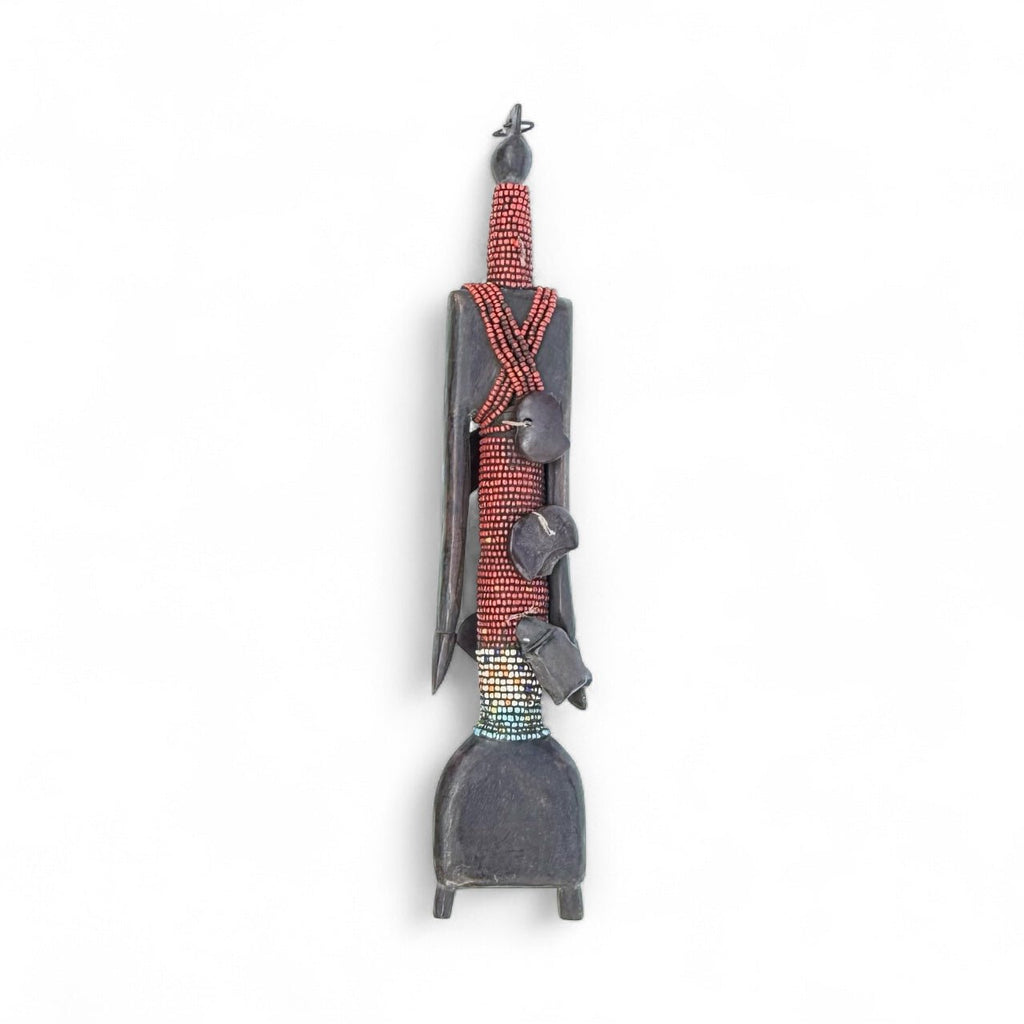 Namji Figure With Red Beads 101 - Ananse Village
