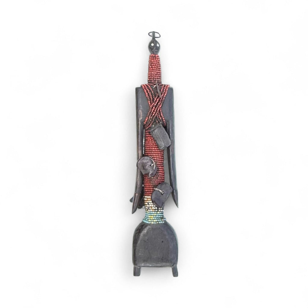 Namji Figure With Red Beads 101 - Ananse Village