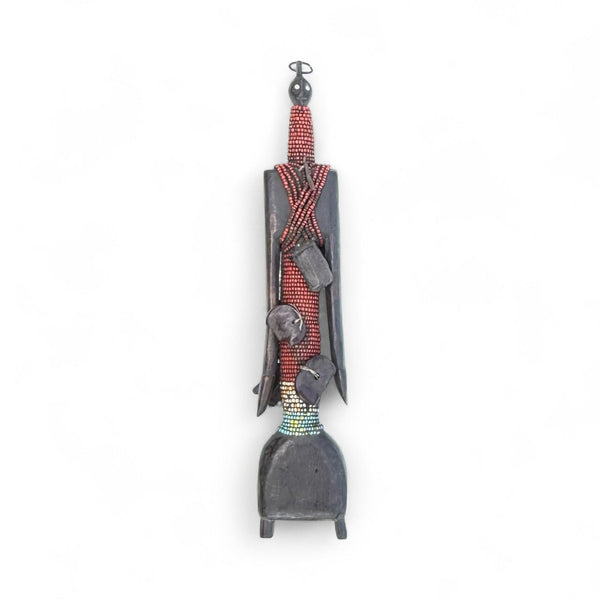 Namji Figure With Red Beads 101 - Ananse Village