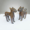 Pair Vintage Bronze Benin Leopard Figures - Ananse Village