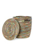 Sable Swirl Flat Lid Storage Basket - Ananse Village
