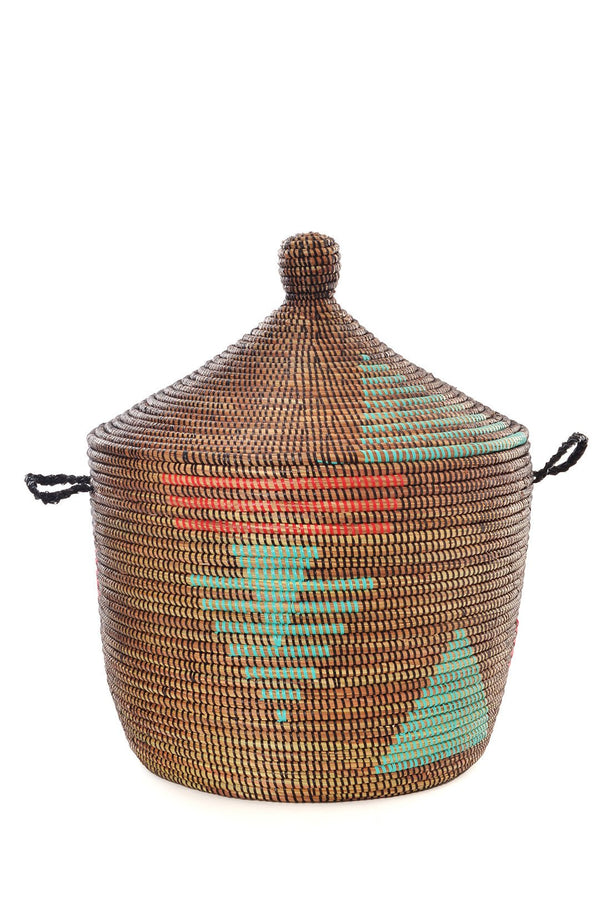 Tribal Design Storage Basket from Senegal - Ananse Village