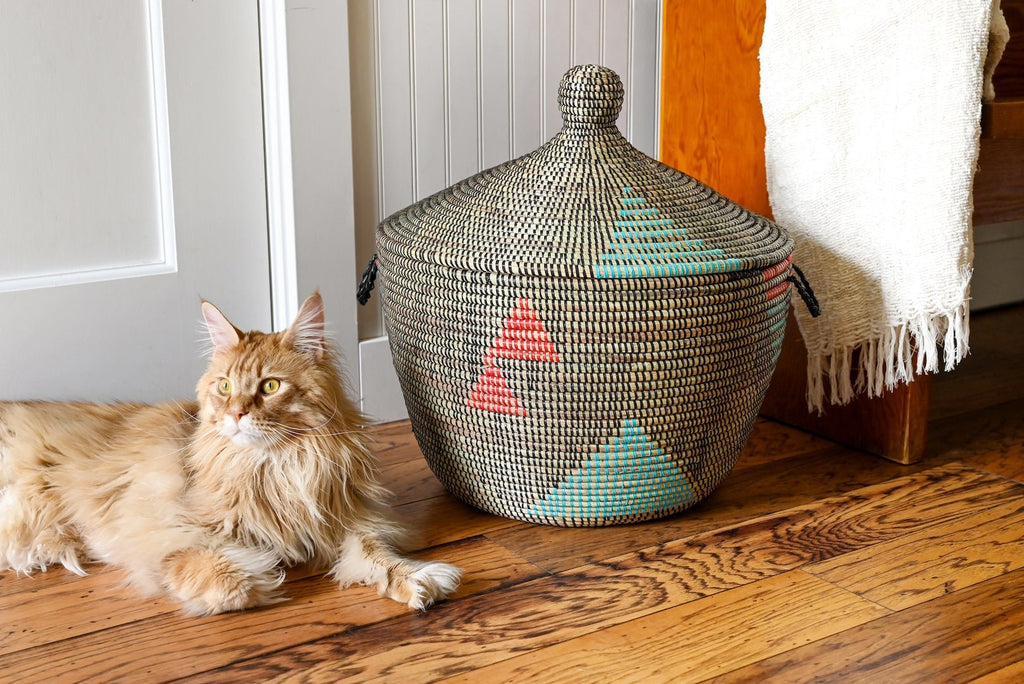 Tribal Design Storage Basket from Senegal - Ananse Village