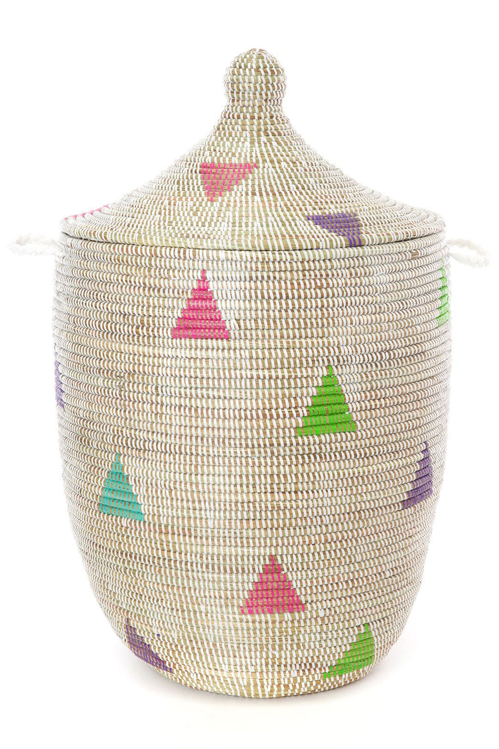 West African Triangles Hamper Basket from Senegal - Ananse Village