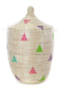 West African Triangles Hamper Basket from Senegal - Ananse Village