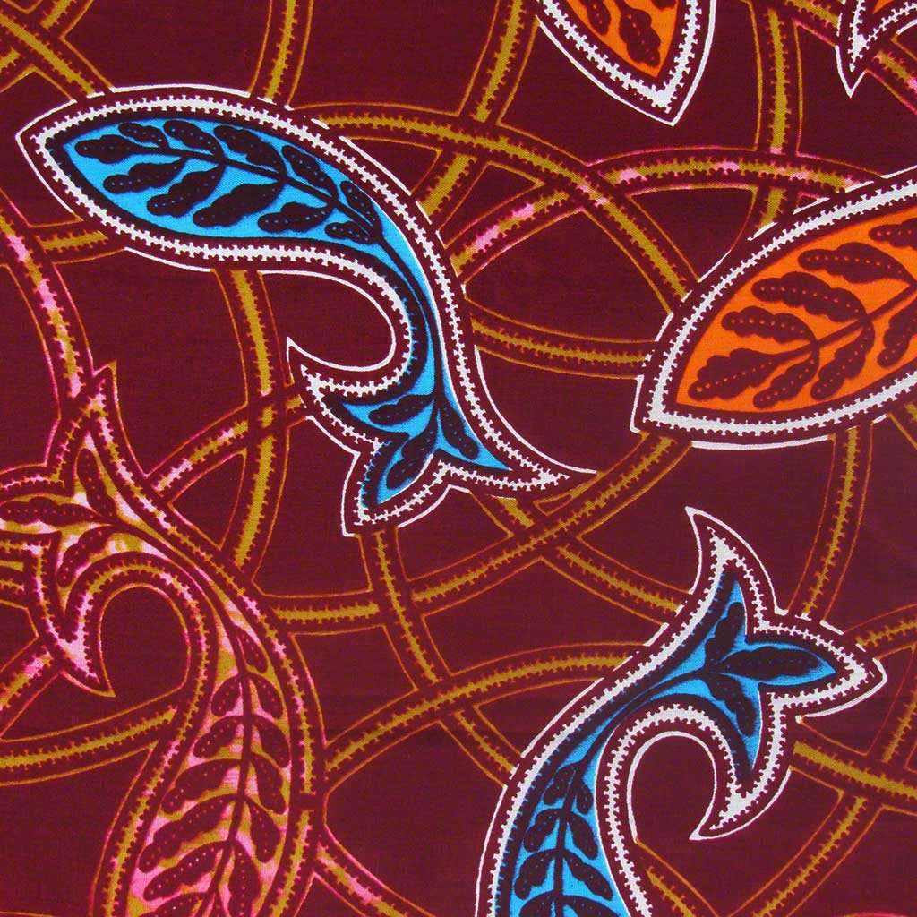 African Wax Print Fabric #214,Wax Print Fabric,Ananse Village