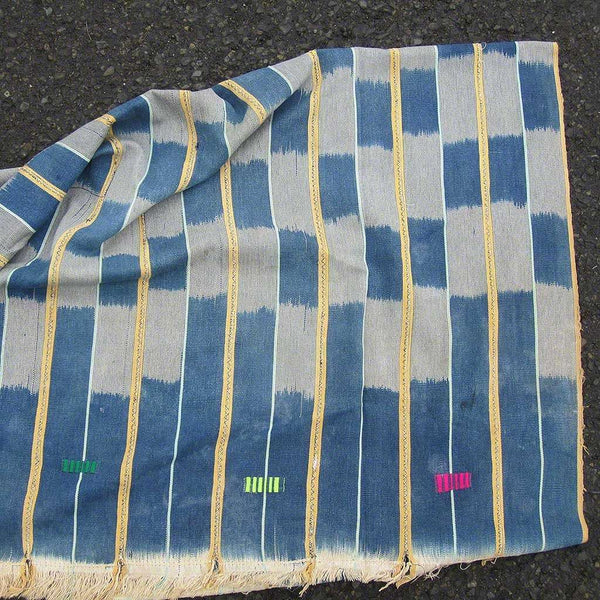 Vintage Baule Indigo Textile #305,Indigo,Ananse Village