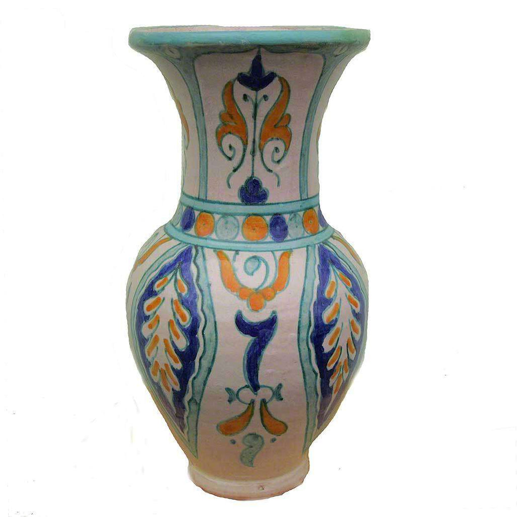 Hand-painted Moroccan Ceramic Vase #302,Moroccan Pottery,Ananse Village