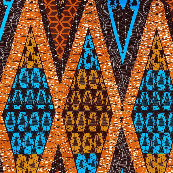 African Wax Print Fabric #250,Wax Print Fabric,Ananse Village
