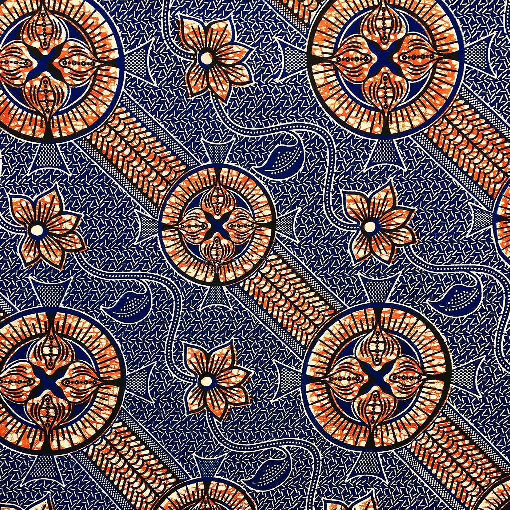 African Wax Print Fabric #251,Wax Print Fabric,Ananse Village
