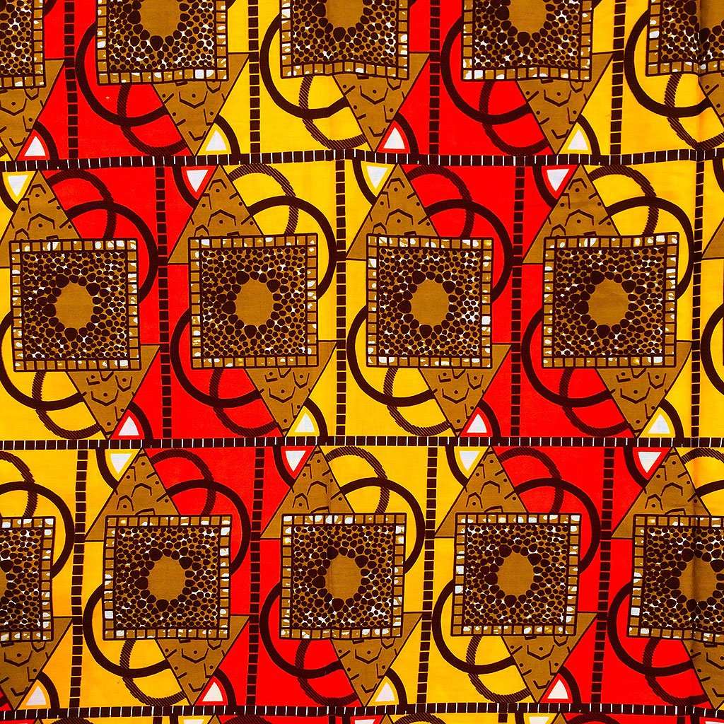 African Wax Print Fabric #254,Wax Print Fabric,Ananse Village
