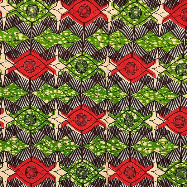African Wax Print Fabric #257,Wax Print Fabric,Ananse Village