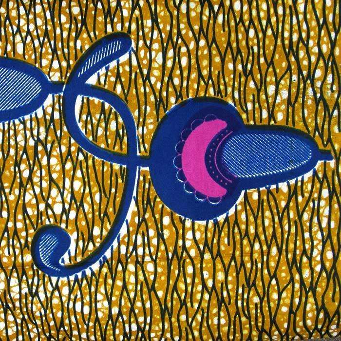 African Wax Print Fabric 115 - Ananse Village