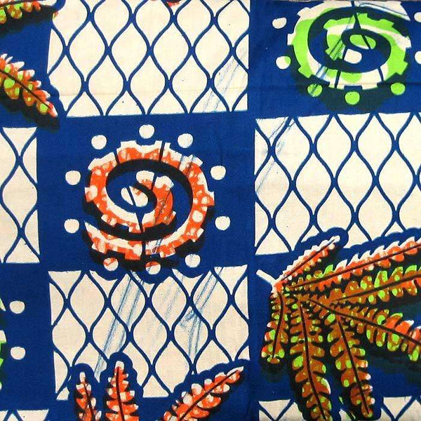 African Wax Print Fabric 167 - Ananse Village
