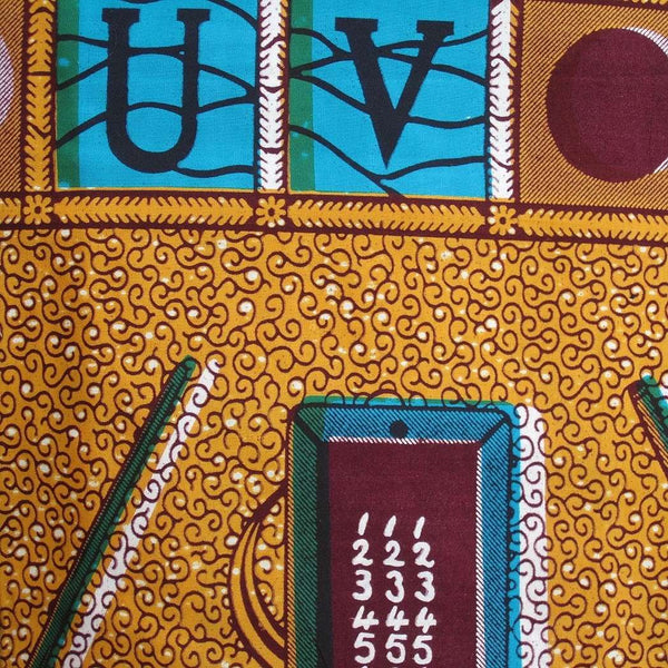 African Wax Print Fabric 207 - Ananse Village