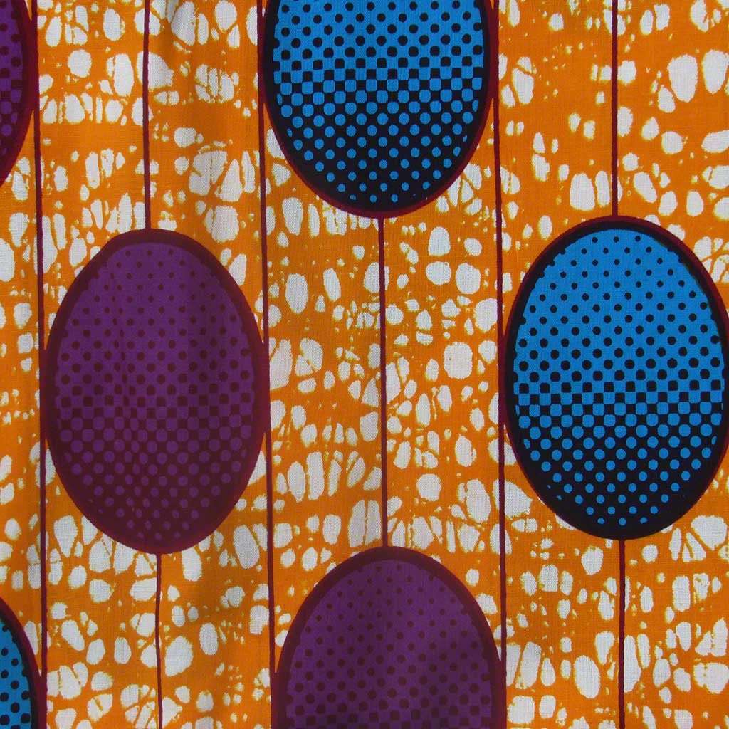 African Wax Print Fabric 215 - Ananse Village