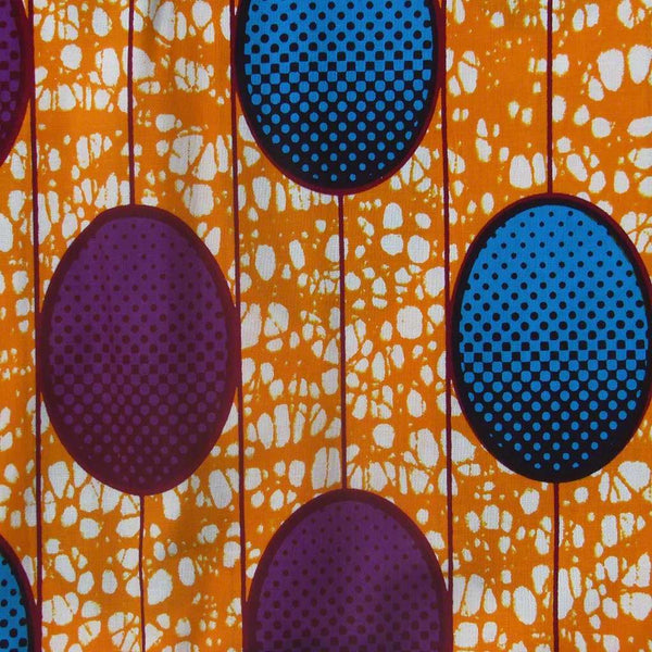 African Wax Print Fabric 215 - Ananse Village