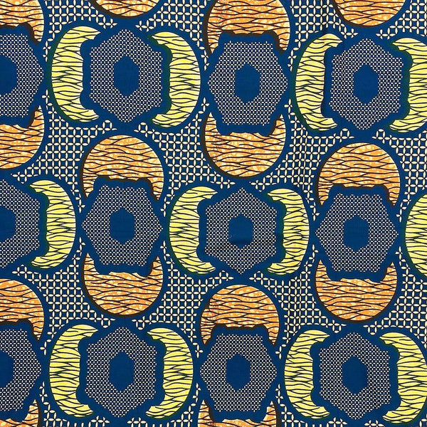 African Wax Print Fabric 238 - Ananse Village