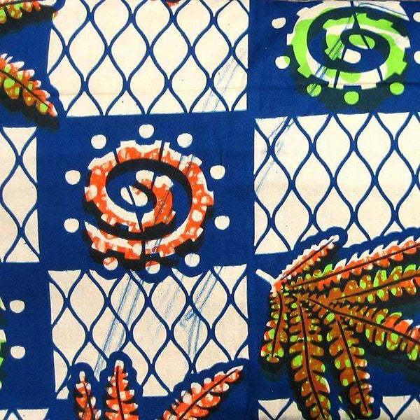 African Wax Print Fabric #167,Wax Print Fabric,Ananse Village