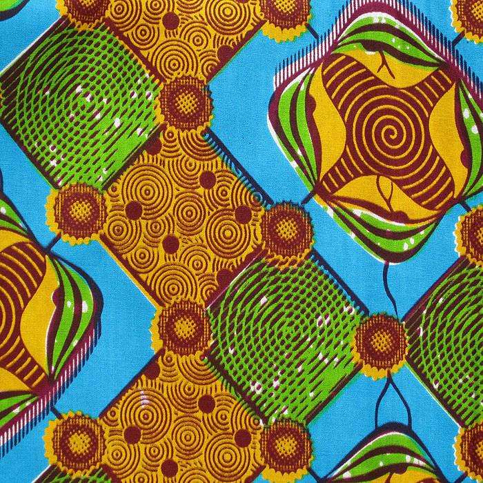 African Wax Print Fabric #182,Wax Print Fabric,Ananse Village