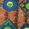 African Wax Print Fabric #114,Wax Print Fabric,Ananse Village