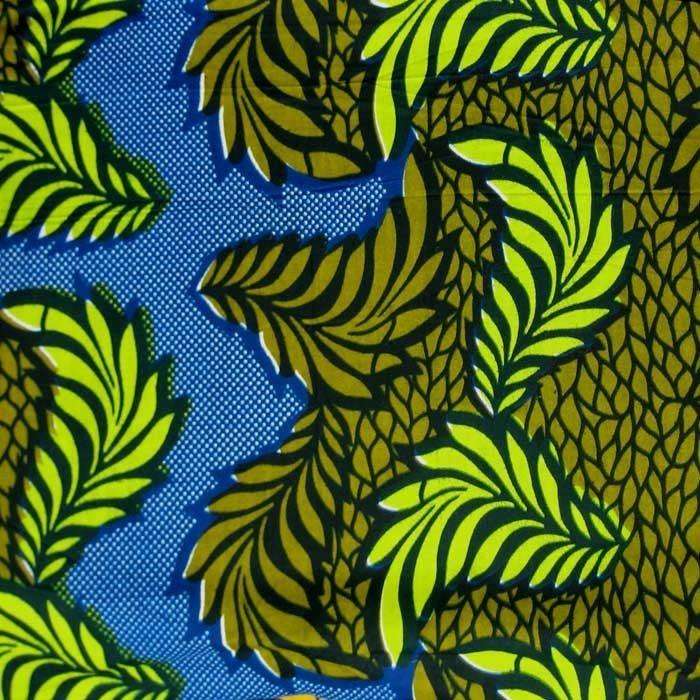 Bold Leaf 100% Cotton Wax Print Fabric – Ananse Village