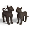 West African Vintage Bronze Benin Leopard Figures, Pair,,Ananse Village