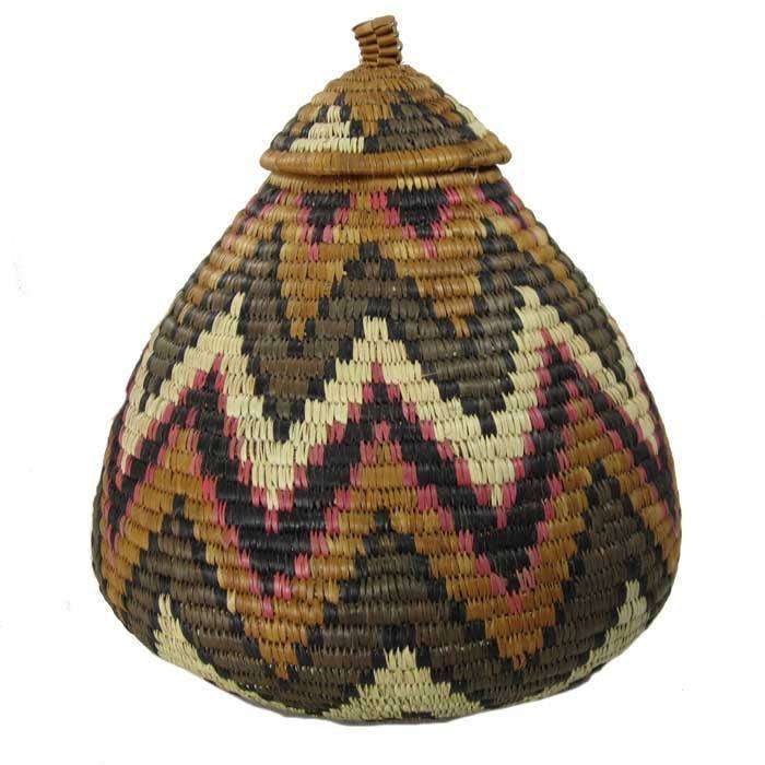 Handwoven Zulu Tribe African Baskets - Natural Fiber & Dyes